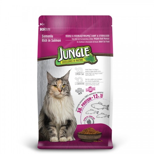 Jungle Somonlu Kısır Kedi Maması 1,5 KG