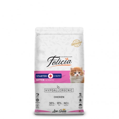 Felicia Yavru Tavuklu Az Tahıllı HypoAllergenic Kedi Maması 2 KG