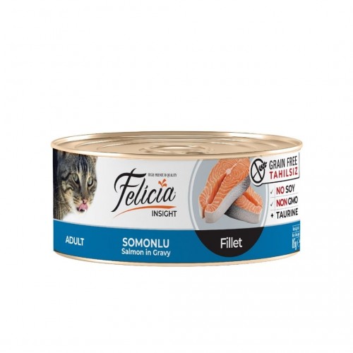 Felicia Tahılsız Somonlu Fileto Yaş Kedi Maması 85 GR