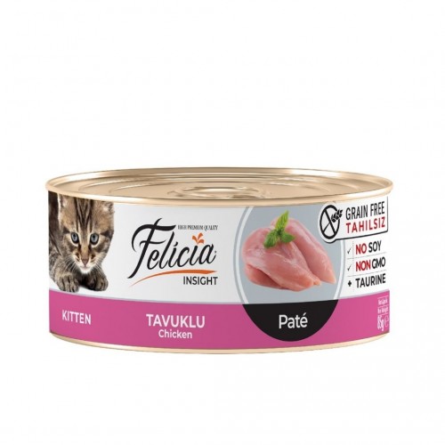 Felicia Tahılsız Yavru Tavuklu Kıyılmış Yaş Kedi Maması 85 GR