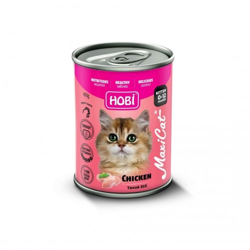 Hobi Maxicat Tavuklu Yavru Kedi Konservesi 400 GR