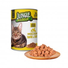 Jungle Kedi Tavuklu & Sebzeli Konserve 415 GR