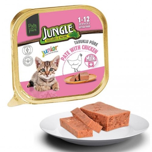 Jungle Yavru Kedi Sütlü & Tavuk Pate/Ezme 100 GR