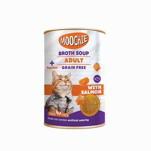 Moochie Et Suyu Çorba Somon Balıklı Yetişkin Kedi 135 ML