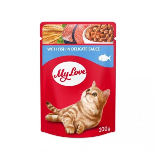 My Love Balıklı Yetişkin Kedi Pouch Mama 100 GR