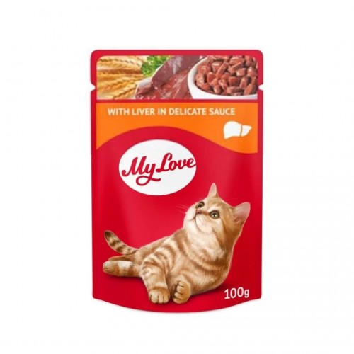 My Love Ciğerli Yetişkin Kedi Pouch Mama 100 GR