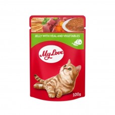 My Love Jöleli Dana Etli Ve Sebzeli Yetişkin Kedi Pouch Mama 100 GR