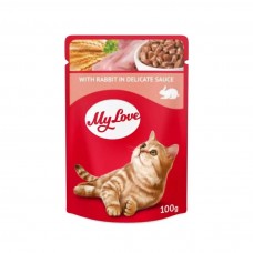 My Love Tavşan Etli Yetişkin Kedi Pouch Mama 100 GR