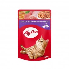 My Love Tavşan Ve Hindili Yetişkin Kedi Pouch Mama 100 GR