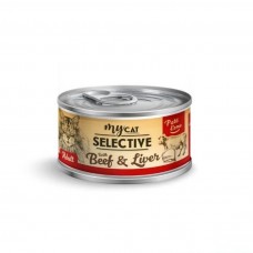 Mycat Sığır ve Ciğer Etli Pate Seçici Kediler İçin Konserve 80 GR