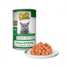 Quik Kedi Kuzu Etli-Pirinç Konserve Mama 415 GR