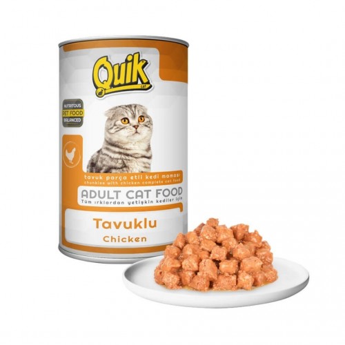 Quik Kedi Tavuklu Konserve Mama 415 GR