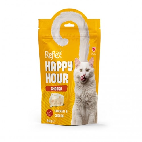 Reflex Happy Hour  Choosy Tavuk & Peynir Seçici Kediler için Ödül Maması 60GR