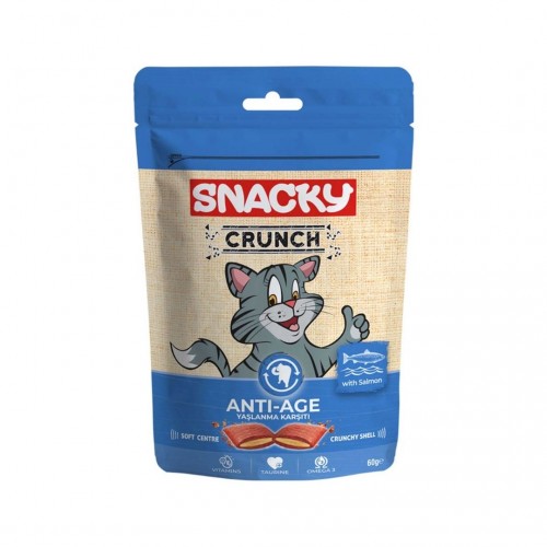 Snacky Crunch Anti-Age Somonlu Kedi Ödül Maması