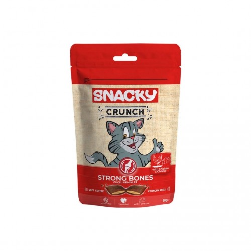 Snacky Crunch Strong Tavuk-Peynir Kedi Ödül Maması