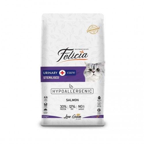 Felicia Sterilised Kısır Somonlu Az Tahıllı HypoAllergenic Kedi Maması 12 KG