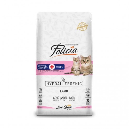 Felicia Yavru Kuzu Etli Az Tahıllı HypoAllergenic Kedi Maması 12 KG