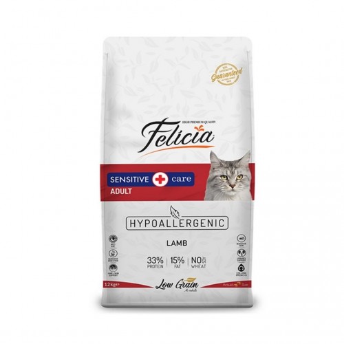 Felicia Yetişkin Kuzu Etli Az Tahıllı HypoAllergenic Kedi Maması 2 KG