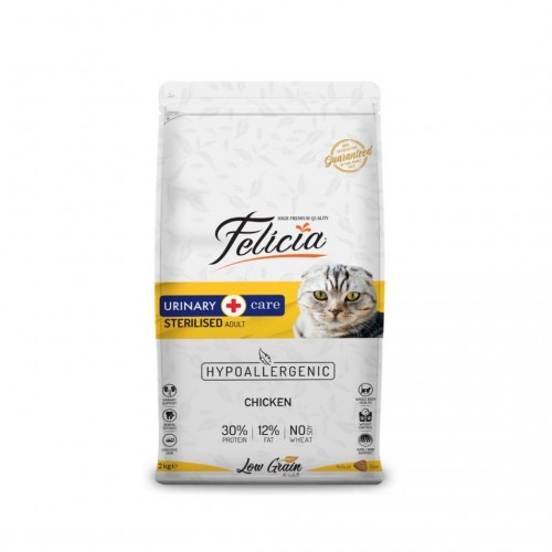 Felicia Sterilised Tavuklu Az Tahıllı HypoAllergenic Kedi Maması 2 KG