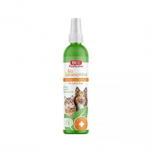 Bio PetActive Bio Geranio Mint Köpek-Kedi Deri Tüm Bakım Spreyi 100 ML