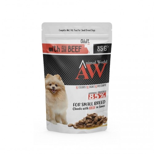 Animal World Biftekli Köpek Pouch Mama 85 GR (6 Adet)