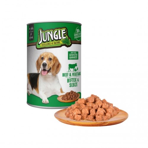 Jungle Köpek Biftekli & Sebzeli Konserve 415 GR.