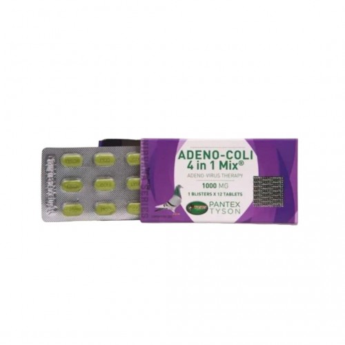 Adeno-Coli 4 in 1 Mix Kursak Şişmesi, Ani Ölümler ve Sulu İshale Karşı 1000 MG 12 Tablet